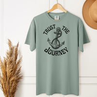 Load image into Gallery viewer, Trust The Journey Shirt | Recovery Faith Based Inspirational Tee | Nautical Sobriety Gift
