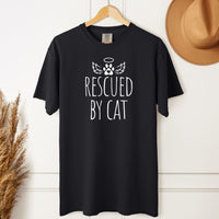 Load image into Gallery viewer, Rescued by Cat T-Shirt – Wellness Tee for Cat Lovers -  Support Cat Mom/Dad Comfort Colors Tee

