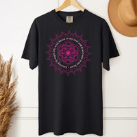 Load image into Gallery viewer, Dancing Through Life Mandala Tee – Unisex Heavyweight Crewneck T-Shirt with Positive Spiritual Message
