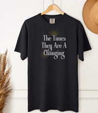 Load image into Gallery viewer, The Times They Are A-Changin’ Dylan Shirt – Retro Rocker Unisex Comfort Colors T-Shirt
