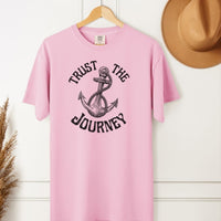 Load image into Gallery viewer, Trust The Journey Shirt | Recovery Faith Based Inspirational Tee | Nautical Sobriety Gift
