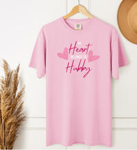 Load image into Gallery viewer, My Heart Belongs To Hubby T-Shirt – Wifey Comfort Colors Tee
