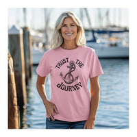 Load image into Gallery viewer, Trust The Journey Shirt | Recovery Faith Based Inspirational Tee | Nautical Sobriety Gift
