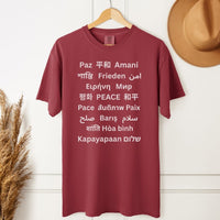Load image into Gallery viewer, International Peace T-Shirt - Spread the Message in 22 Languages - Soft Cotton Tee for Everyone
