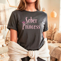 Load image into Gallery viewer, Sober Princess Shirt – Unisex Sobriety Gift Tee | Positive Wellness Support T-Shirt
