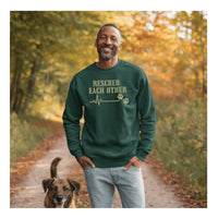 Load image into Gallery viewer, Rescued Eachother Dog Lover Sweatshirt - Sobriety Dog Mom/Dad Unisex Crewneck Sweatshirt
