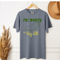 Load image into Gallery viewer, Funny Recovery is a Big Dill T-Shirt - Unisex Sobriety Pickle Tee - Comfortable Cotton Wellness Apparel
