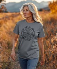 Load image into Gallery viewer, Thankful Mandala Tee – Spiritual Positive Vibe Comfort Colors Yoga T-Shirt

