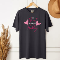 Load image into Gallery viewer, My Heart Belongs To Hubby T-Shirt – Wifey Comfort Colors Tee
