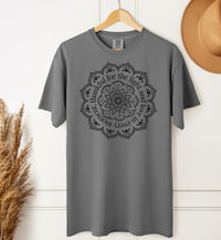 Load image into Gallery viewer, Thankful Mandala Tee – Spiritual Positive Vibe Comfort Colors Yoga T-Shirt
