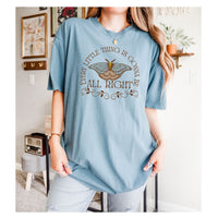 Load image into Gallery viewer, Every Little Thing Is Gonna Be All Right Tee – Vintage Butterfly Design Positive Wellness Shirt
