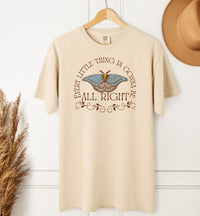 Load image into Gallery viewer, Every Little Thing Is Gonna Be All Right Tee – Vintage Butterfly Design Positive Wellness Shirt
