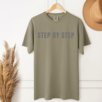 Load image into Gallery viewer, Step By Step Sobriety T-Shirt - Unisex Recovery Gift Tee for Men &amp; Women
