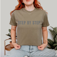 Load image into Gallery viewer, Step By Step Sobriety T-Shirt - Unisex Recovery Gift Tee for Men &amp; Women
