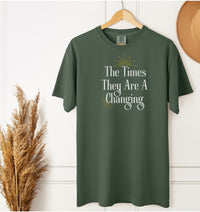 Load image into Gallery viewer, The Times They Are A-Changin’ Dylan Shirt – Retro Rocker Unisex Comfort Colors T-Shirt
