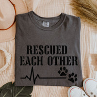 Load image into Gallery viewer, Rescued Eachother Comfort Colors T-Shirt – Dog Lovers Recovery Tee
