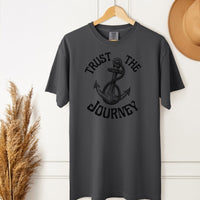 Load image into Gallery viewer, Trust The Journey Shirt | Recovery Faith Based Inspirational Tee | Nautical Sobriety Gift
