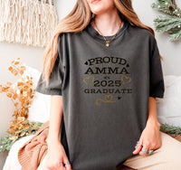 Load image into Gallery viewer, Proud Amma of 2025 Grad T-Shirt – Icelandic Grandmother Graduation Celebration Comfort Colors Tee

