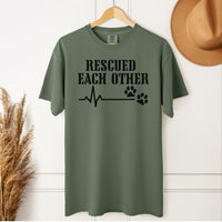 Load image into Gallery viewer, Rescued Eachother Comfort Colors T-Shirt – Dog Lovers Recovery Tee
