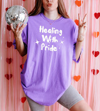 Load image into Gallery viewer, Healing with Pride T-Shirt – Trans Rights LGBTQ Tee, Pride Comfort Colors TShirt
