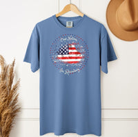Load image into Gallery viewer, One Nation Under Recovery Patriotic T-Shirt – American Flag Fourth of July Tee
