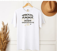 Load image into Gallery viewer, Proud Amma of 2025 Grad T-Shirt – Icelandic Grandmother Graduation Celebration Comfort Colors Tee
