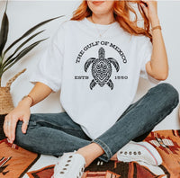Load image into Gallery viewer, Gulf Of Mexico ESTB 1550 Unisex T-Shirt – Gulf of MX Turtle Comfort Colors Tee
