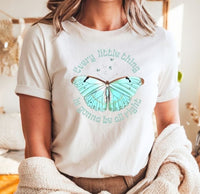Load image into Gallery viewer, Every Little Thing Is Gonna Be Alright Butterfly Shirt – Premium Unisex Crewneck T-shirt
