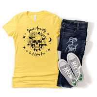 Load image into Gallery viewer, &#39;Your Anxiety is a Lying Hoe&#39; Fitted Tee - Funny Anxiety Tshirt , Snarky Mental Health Skull Tee

